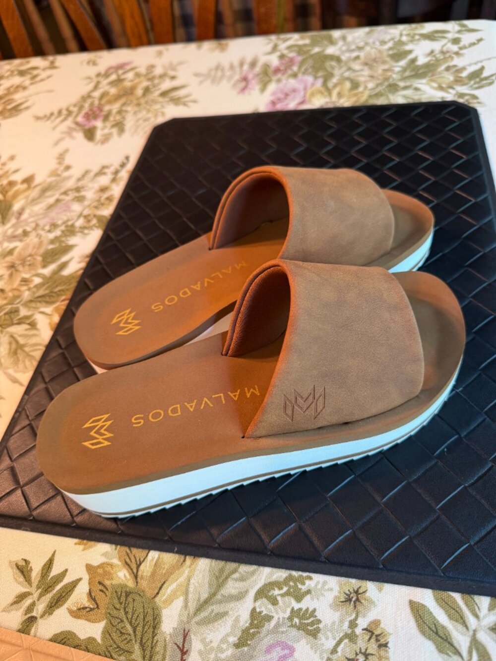 Women's Malvados Gwen Platform Slide Sandals Brown/Dusk 8 - Picture 6 of 8